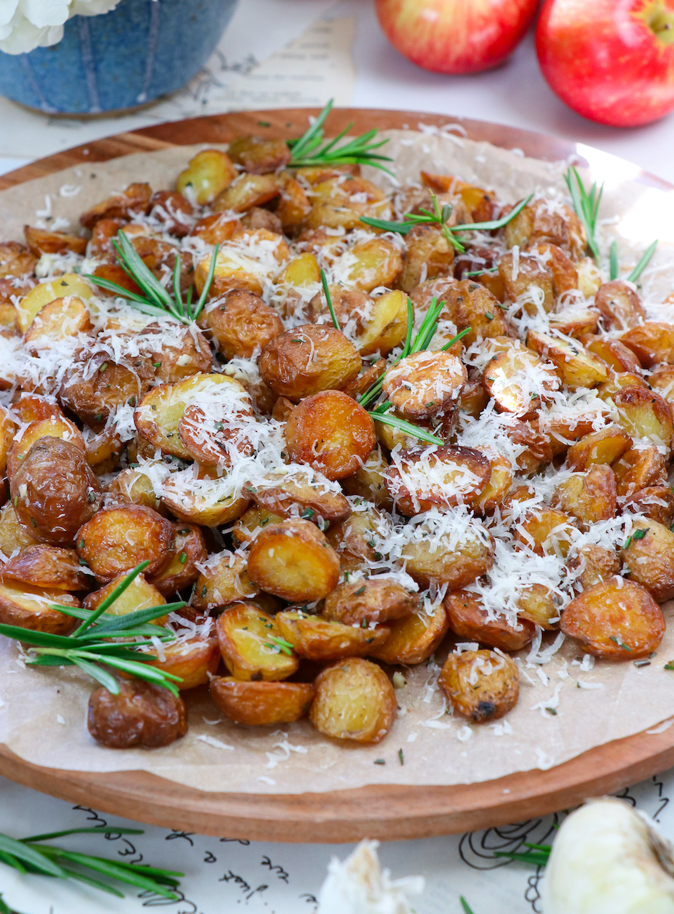 Crispy Garlic Parmesan Potato Bites